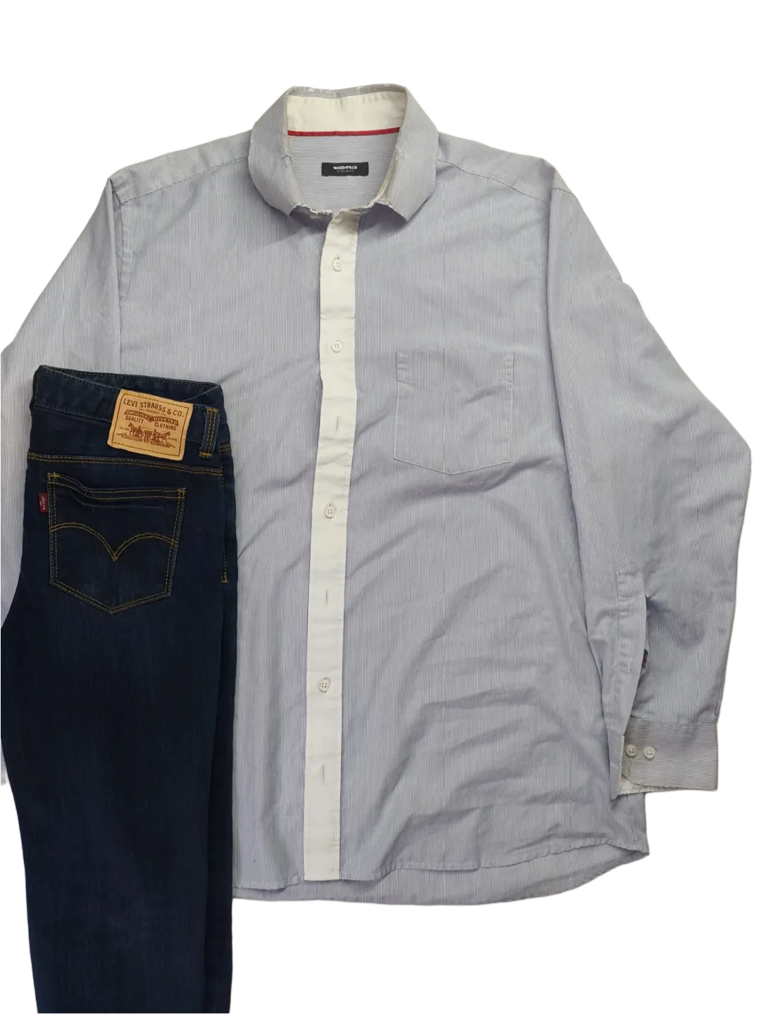 Blue strip line shirt