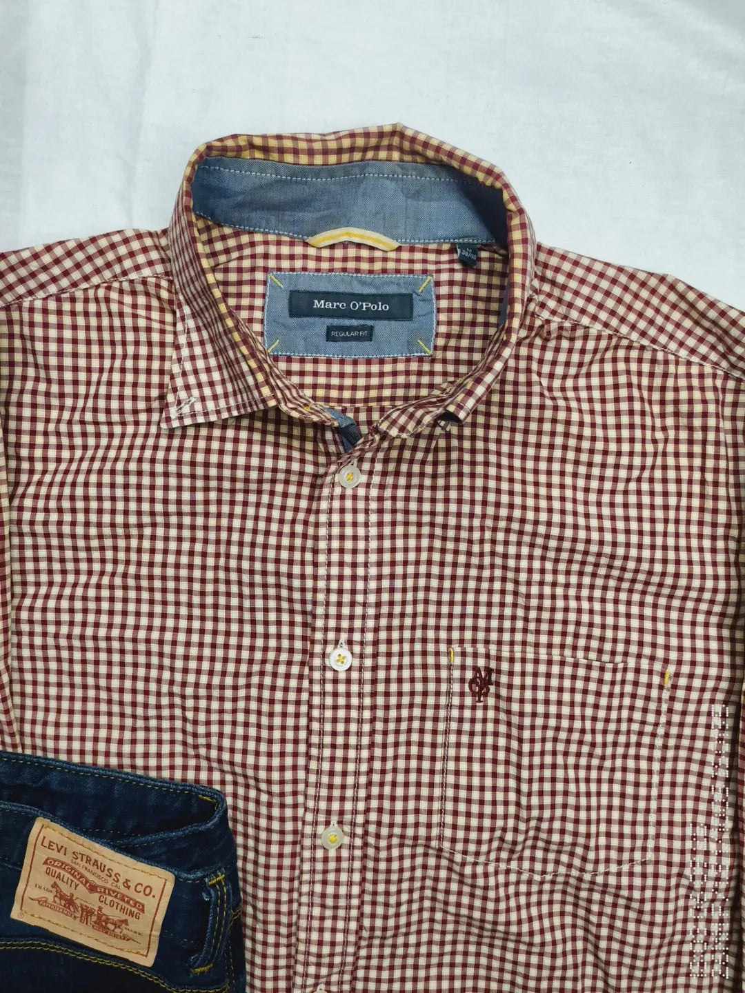 Red strip line shirt