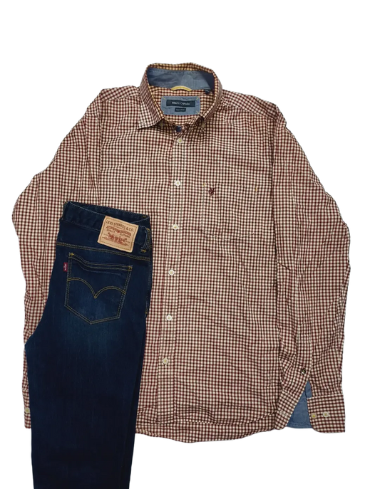 Red strip line shirt