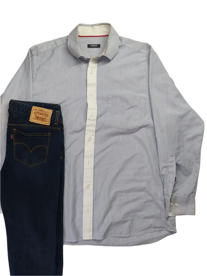 Blue strip line shirt