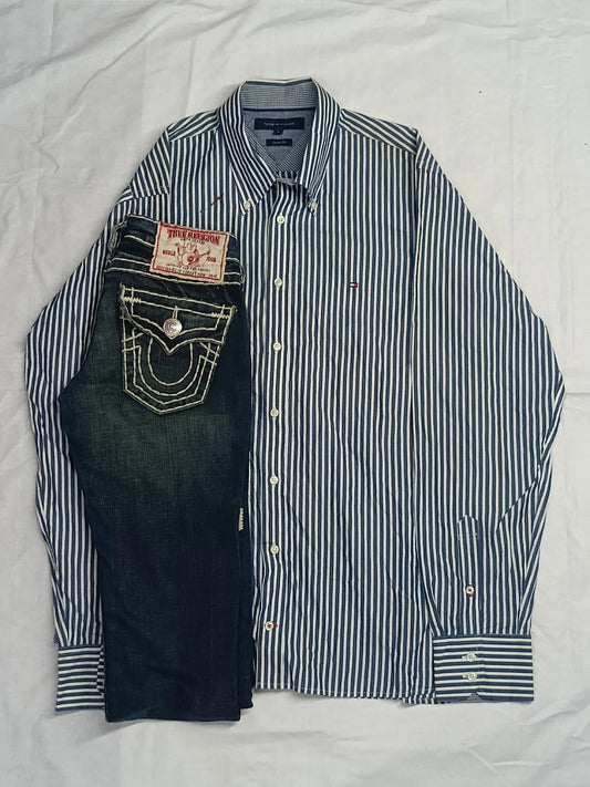 Tommy Hilfiger blue strip shirt