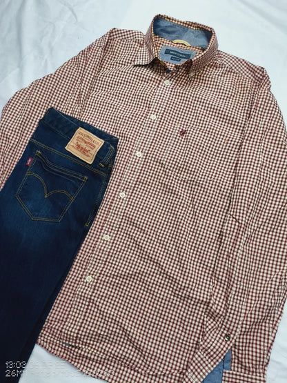 Red strip line shirt